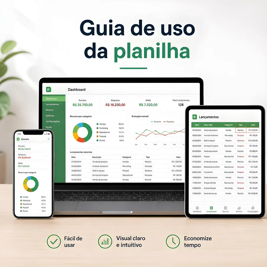 Guia de uso da planilha